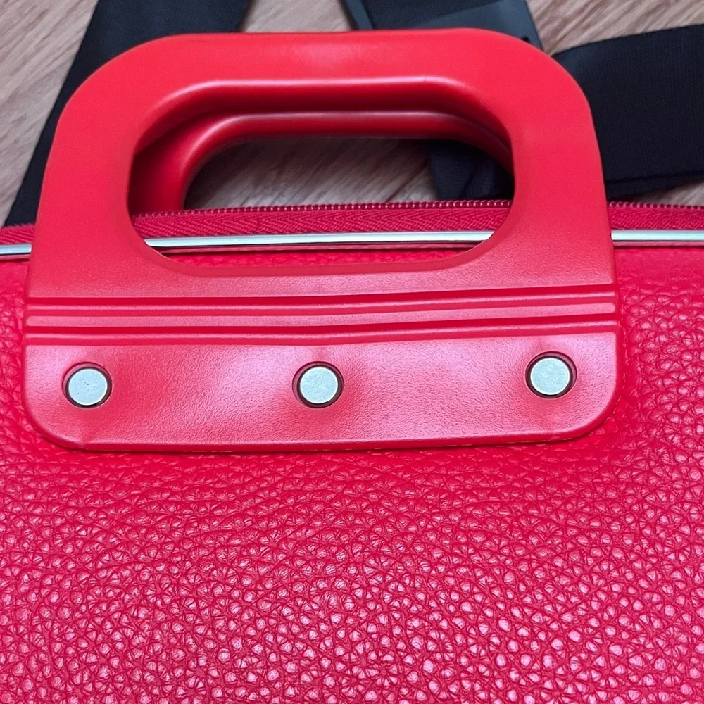 Red unisex Bombata Crossbody Briefcase Bag (large)